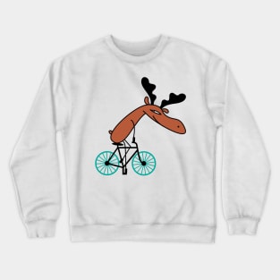 Bicycle moose (b) Crewneck Sweatshirt